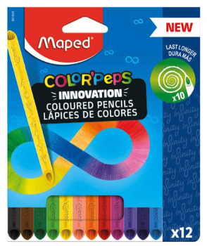Colour Pencils Color'peps Infinity X 12 Cardboard MAPED 861600